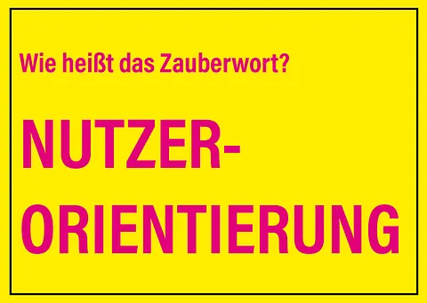 Postkarte Wie heißt das Zauberwort? Nutzerorientierung
