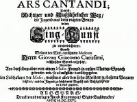 Deckblatt Ars cantandi