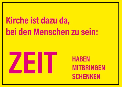 Postkarte Kirche ist dazu da, bei den Mensch zu sein