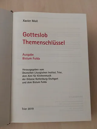 Titel Themenschlüssel Gotteslob